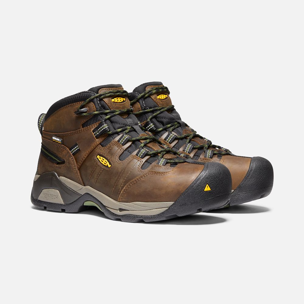 Keen Trekking Bot Erkek Kahverengi - Detroit Xt Waterproof (Steel Toe) - Türkiye JTRG76039